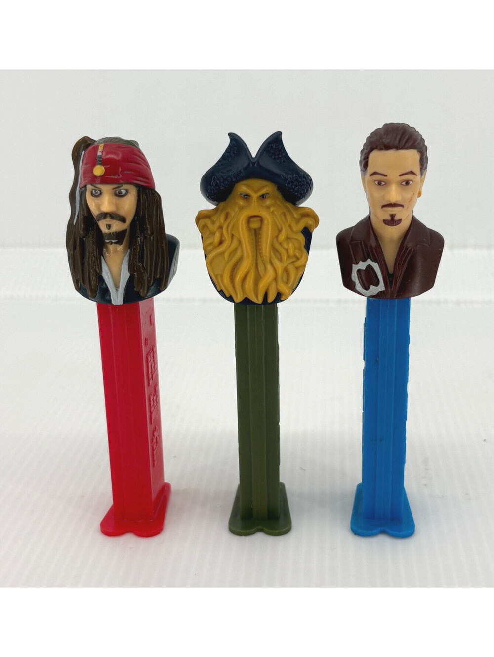 Pez Pirates Of The Caribbean Dispensers Lot Of 3 Jack Sparrow Davy Jones Will